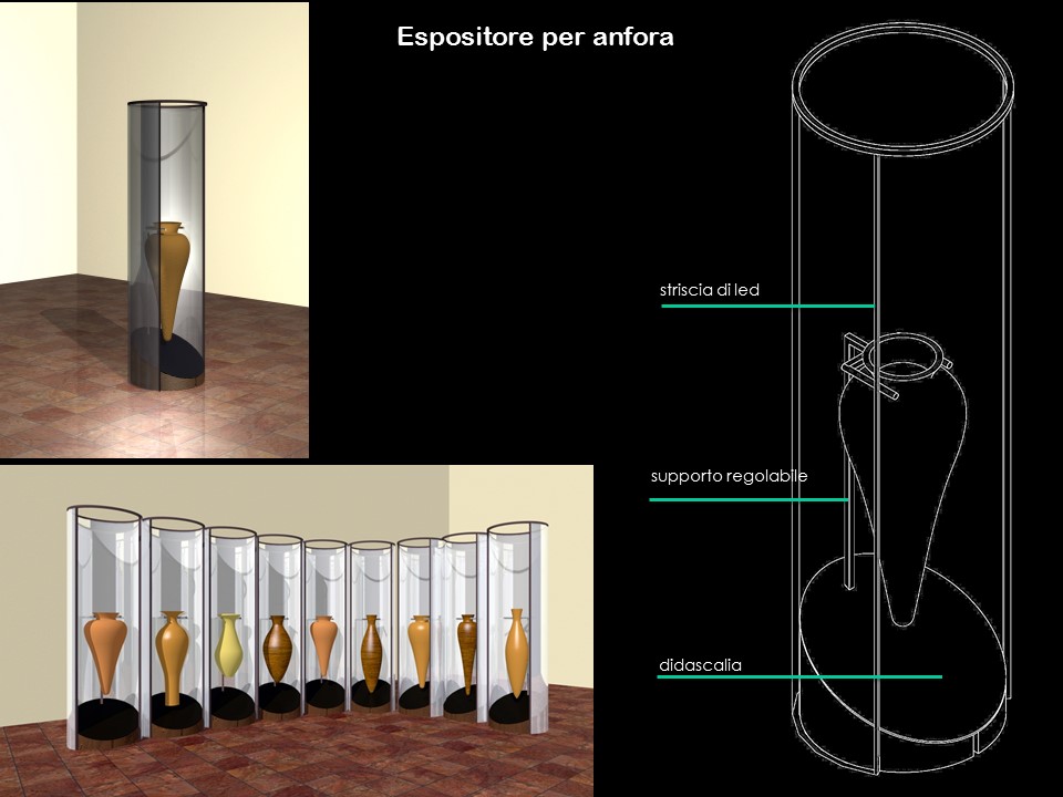 Espositore per anfore — studio di dettaglio